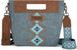 Montana West x Wrangler Small Aztec Satchel Handbags for Women with Crossbody Strap