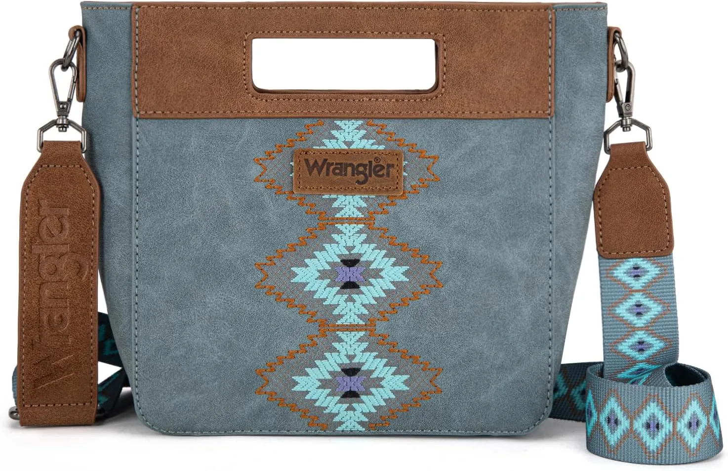 Montana West x Wrangler Small Aztec Satchel Handbags for Women with Crossbody Strap
