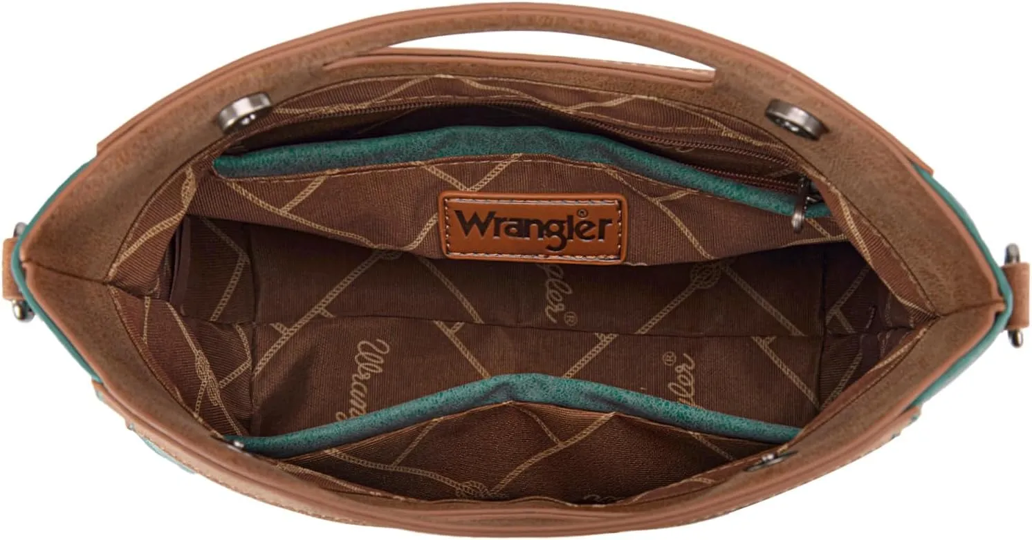 Montana West x Wrangler Small Aztec Satchel Handbags for Women with Crossbody Strap