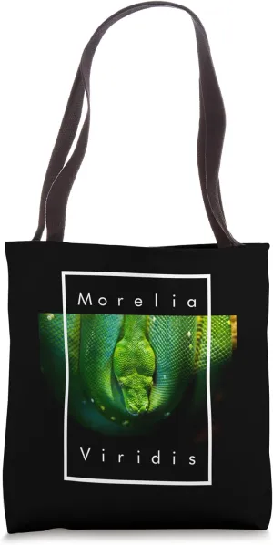 Morelia Viridis Green Tree Python Snake Tote Bag