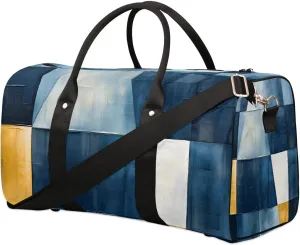 Moroccan Geometric Modern Travel Duffel Bag for Women Men Waterproof Foldable Overnight Weekender Bag Large Capacity Sports Gym Bag