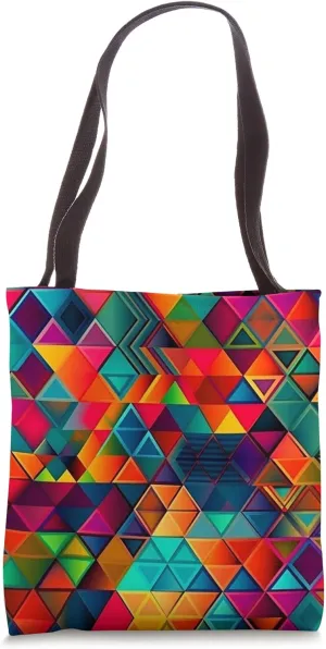 Mosaic Polygon Triangle Tote Bag