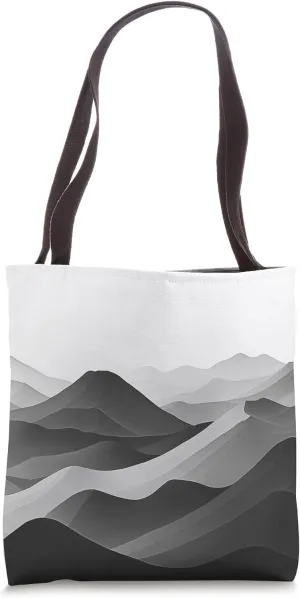 Mountains Geometric Gradient Color Polygon Tote Bag