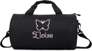 MT WORLD Girls Overnight Duffle Bag Personalized Toddler Dance Bag with Name Waterproof Monogram Butterfly Ballet Bag for Child's Gift