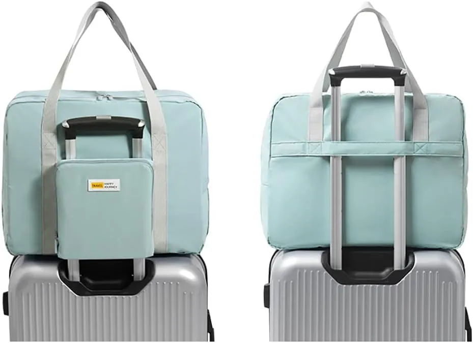 Muka Custom Printed Foldable Duffle Bags, Unisex Large Capacity Travel Bag for Weekenders, Add Your Design