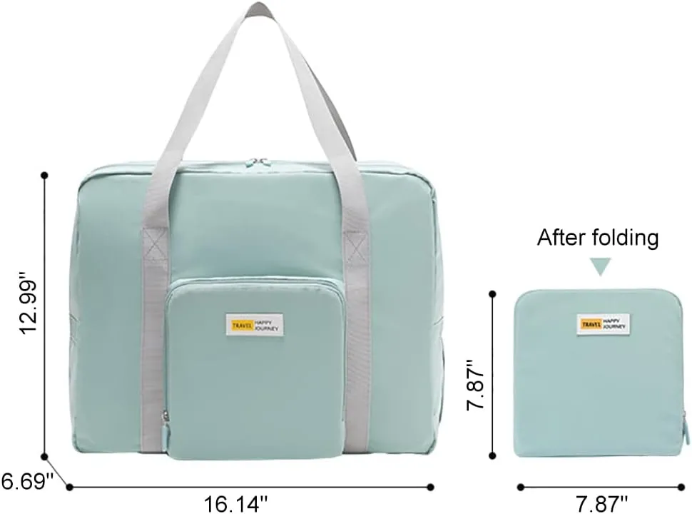 Muka Custom Printed Foldable Duffle Bags, Unisex Large Capacity Travel Bag for Weekenders, Add Your Design