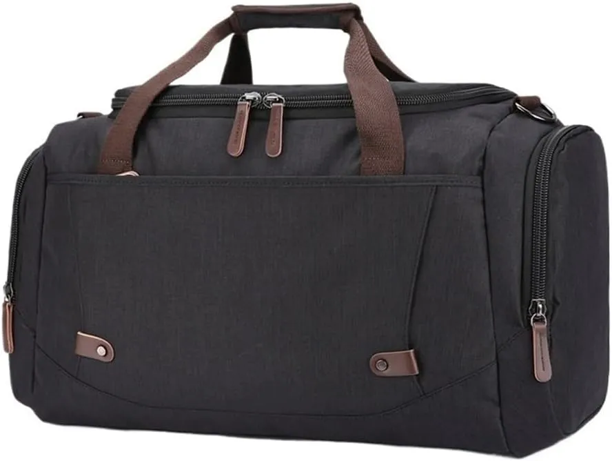 Multiple Compartments Waterproof Large Overnight Bag For Men Carry on Canvas Travel Duffel Bags With Suitcase