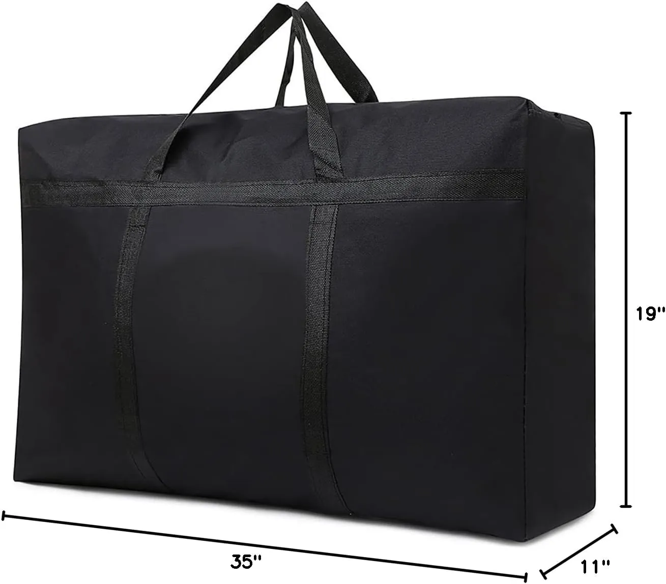 Multipurpose Extra Large Heavy Duty Storage Bags Duffle Bags for Space Saving Moving Storage (120L, Black)