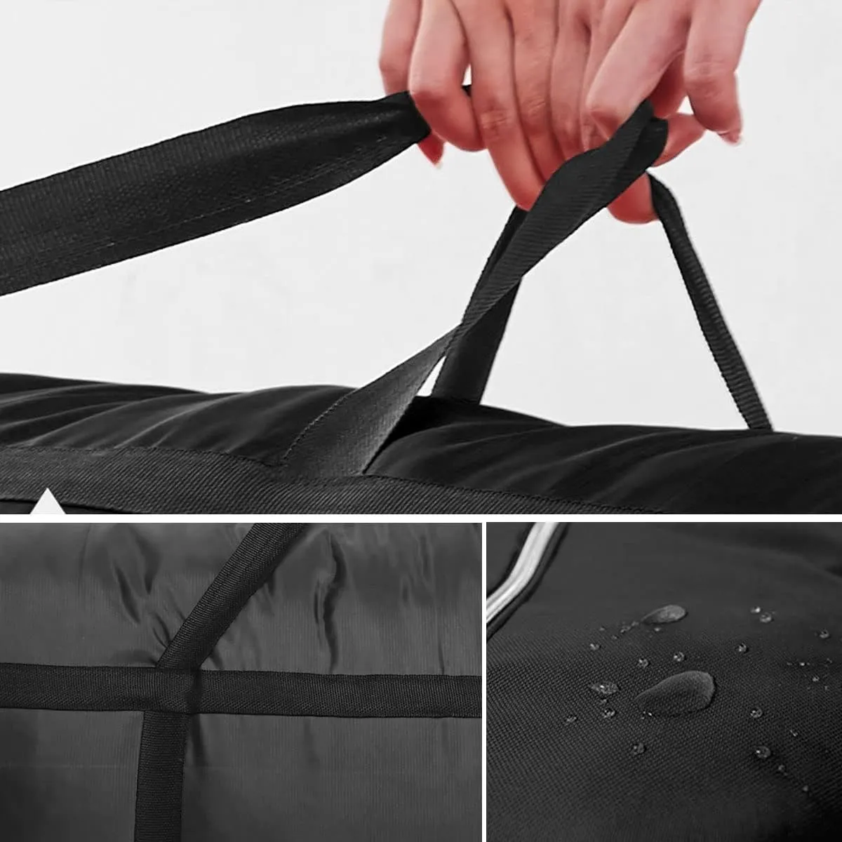 Multipurpose Extra Large Heavy Duty Storage Bags Duffle Bags for Space Saving Moving Storage (120L, Black)