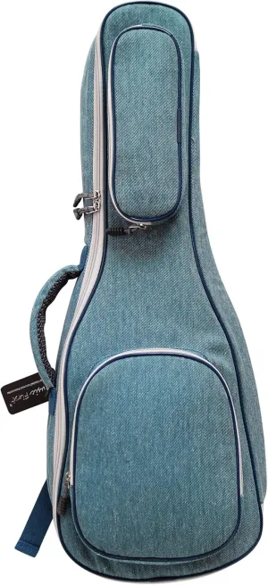 MUSIC FIRST Original Design 15mm Thick Vintage Style Jeans Cloth/Denim Soft 28inch Guitalele Case, Guitar Bag, 28 inch Guitalele Backpack PLS CHECK PHOTO No.2 AND MEASURE YOUR GUITARLELE!