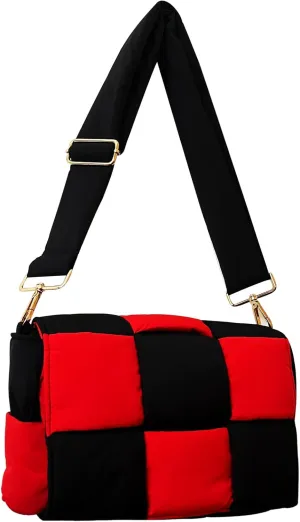 NAARIIAN Shoulder bags for women, Light-weight small puffer purses waterproof, hand-woven puffy bag crossbody handbag