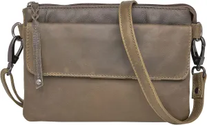 Natasha Concealed Carry Crossbody Purse RFID Full-Grain Leather Handbag with Locking Zippers & Universal Holster