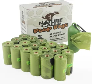 Nature Calls Dog Poop Bags 270 count; 18 rolls, Green