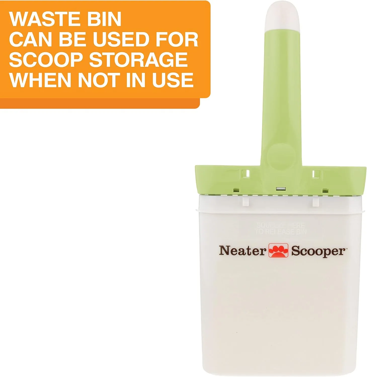 Neater Pets Neater Scooper Standard Cat Litter Scoop, 195 Refill Bags – Mess-Free Cat Litter Scooper with Bag, Spill-Proof Kitty Box Sifter, Bin Doubles as Poop Shovel Holder, For Single-Cat Household