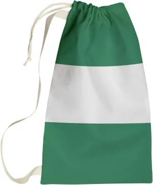 NFS Philadelphia Throwback Football Stripes Laundry Bag, 18 x 29, Green and White