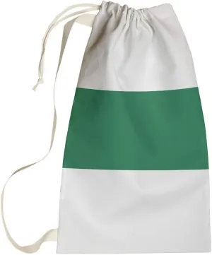 NFS Philadelphia Throwback Football Stripes Laundry Bag, 18 x 29, White and Green