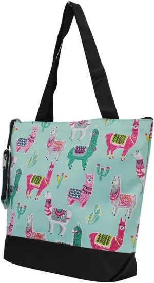 NGIL Medium Top Zipper Closure Canvas Tote Bag with Attached Matching Coin Purse For Moms and Nurses