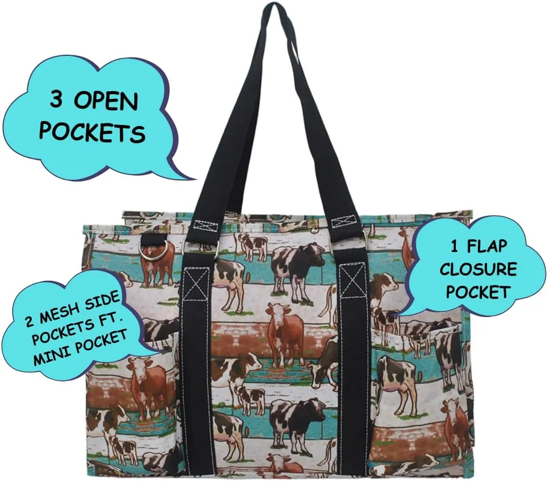 NGIL Utility Water Resistant Tote Bag, Top Zipper Closure, Perfect Gifts for Working Women, Nurses, Gym bag