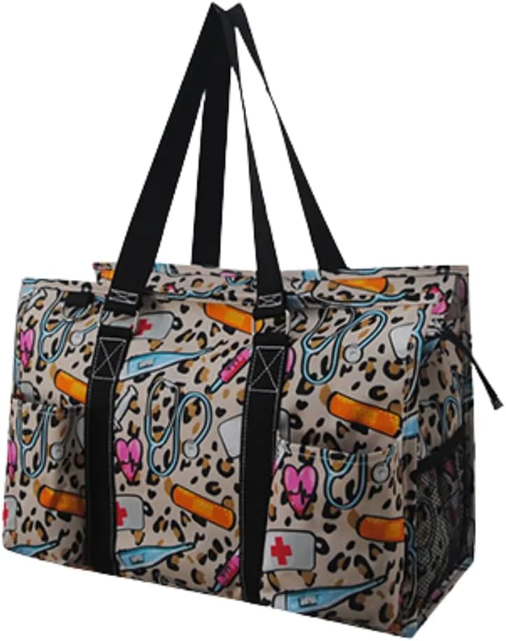 NGIL Utility Water Resistant Tote Bag, Top Zipper Closure, Perfect Gifts for Working Women, Nurses, Gym bag