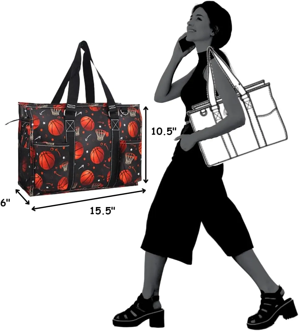 NGIL Utility Water Resistant Tote Bag, Top Zipper Closure, Perfect Gifts for Working Women, Nurses, Gym bag