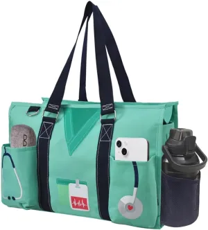 NGIL Utility Water Resistant Tote Bag, Top Zipper Closure, Perfect Gifts for Working Women, Nurses, Gym bag