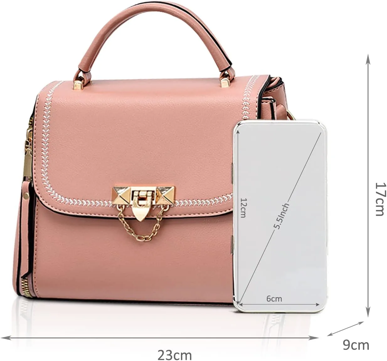 NICOLE & DORIS Small Handbags for Women Crossbody Bag Ladies Shoulder Bags PU Leather Top Handle Bags