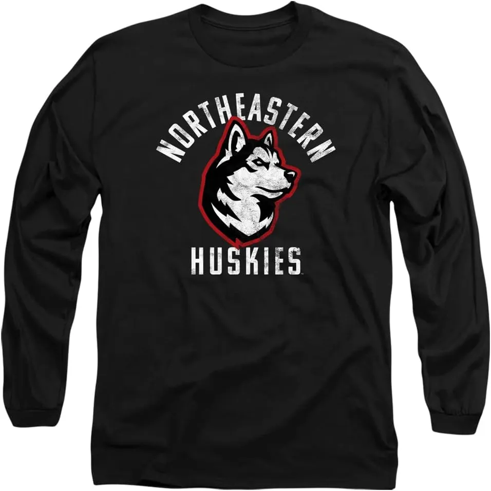 Northeastern University Official Huskies Logo Unisex Adult Long-Sleeve T Shirt