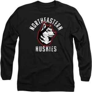 Northeastern University Official Huskies Logo Unisex Adult Long-Sleeve T Shirt