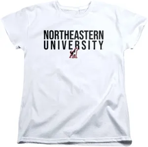 Northeastern University Official Stacked Women's T Shirt