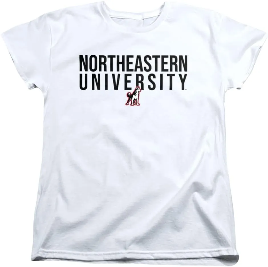 Northeastern University Official Stacked Women's T Shirt