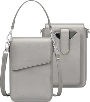 nuoku Small Crossbody Wallet Purse for Women with Phone Pocket, Small Crossbody Phone Bag with 2 Straps