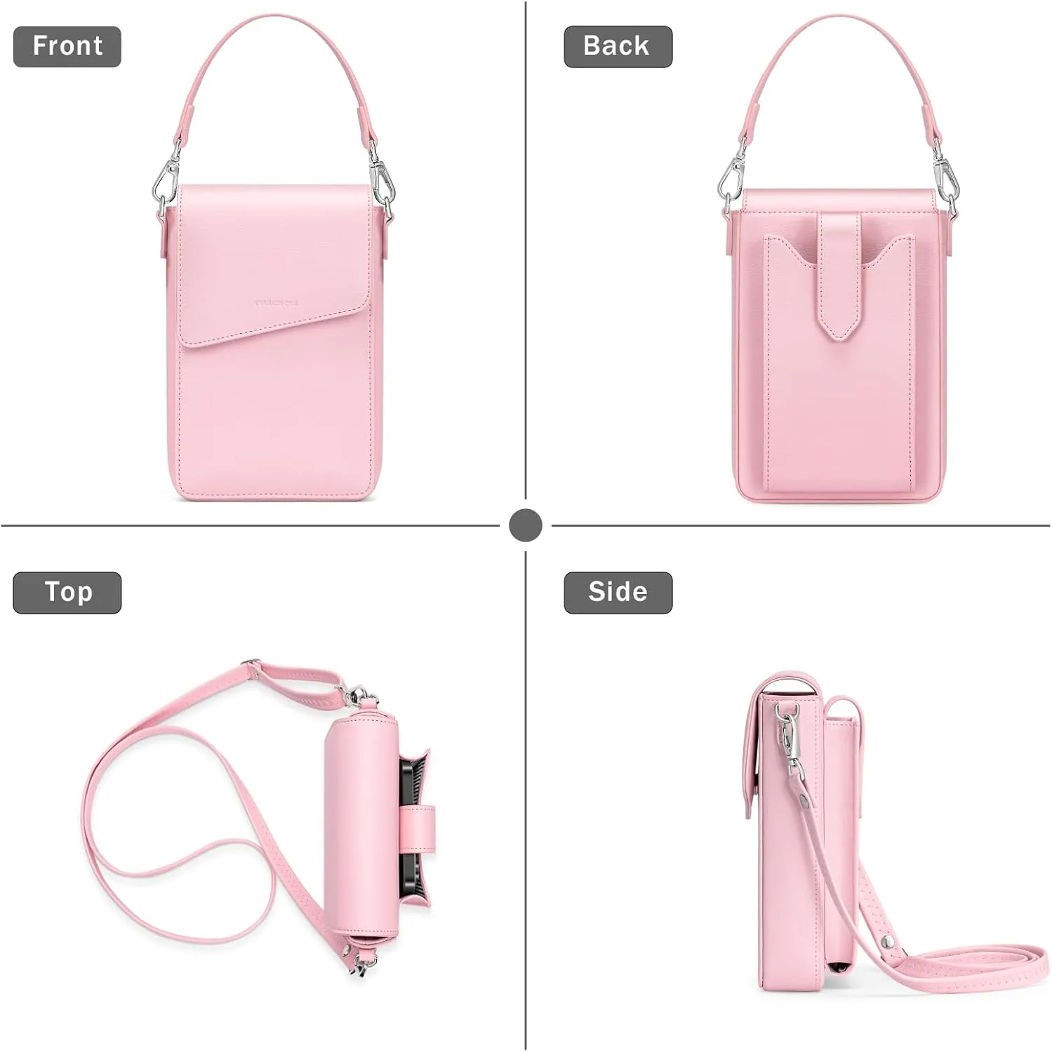 nuoku Small Crossbody Wallet Purse for Women with Phone Pocket, Small Crossbody Phone Bag with 2 Straps