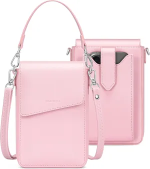 nuoku Small Crossbody Wallet Purse for Women with Phone Pocket, Small Crossbody Phone Bag with 2 Straps