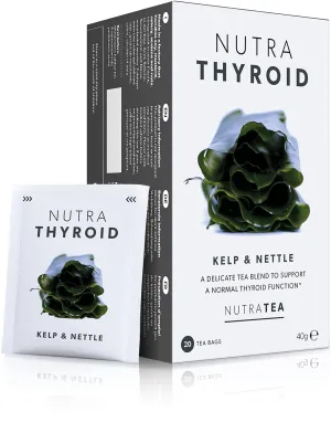 NUTRATHYROID - Thyroid Support Tea | Thyroid Health Tea - Supporting Your Metabolism and Thyroid Function - 40 Enveloped Tea Bags - by Nutra Tea - Herbal Tea - (2 Pack)