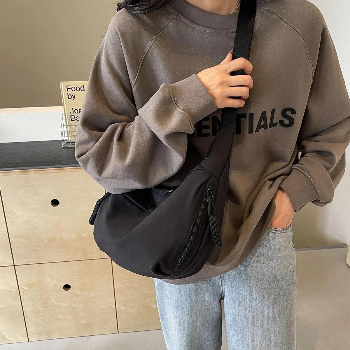 Nylon Crossbody Bags for women Purse Handbags Shoulder Bags Travel Tote Messenger Bag Men Hobo Bags