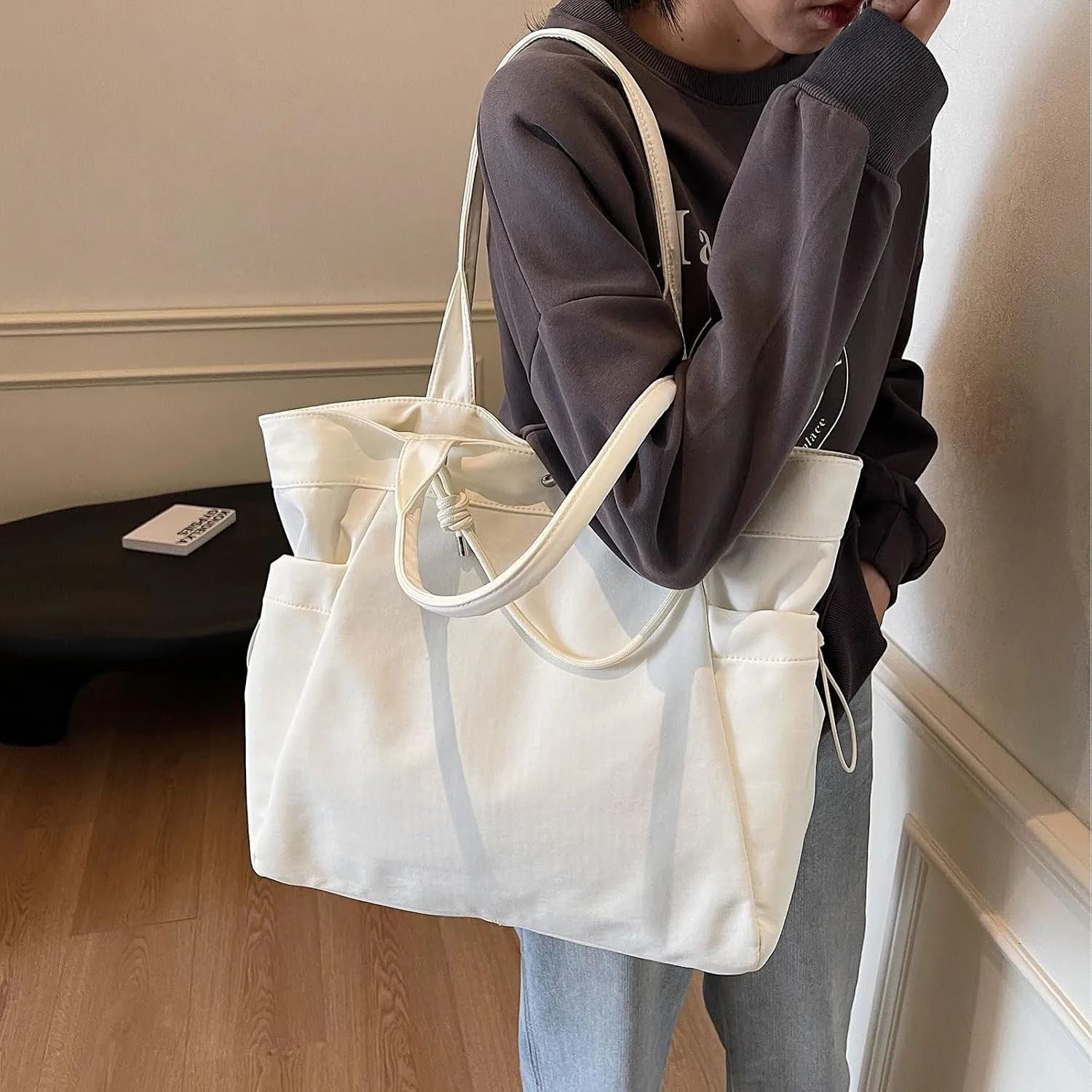 Nylon Hobo Bag Plain Casual Shoulder Bag Laptop Bag Tote Bag Stachel Bag Travel Daypacks