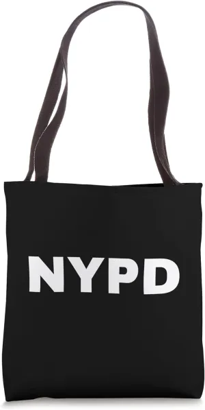 NYPD Initials Plain White Capital Letters Acronym Tote Bag