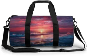 Ocean at Warm Twilight Gym Bag for Men Women Water Resistant Duffle Bag Travel Lightweight Bag for Travel Sports