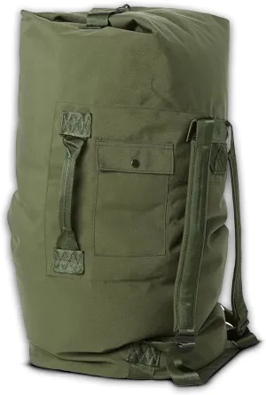 Olive Drab Green Military Style Duffle Bag – 70 lb Nylon Tactical Duffle Bag w/Padded Straps – Water Resistant Large Sport Bag for Travel, Gym, Camping, Hunting & Outdoor Gear
