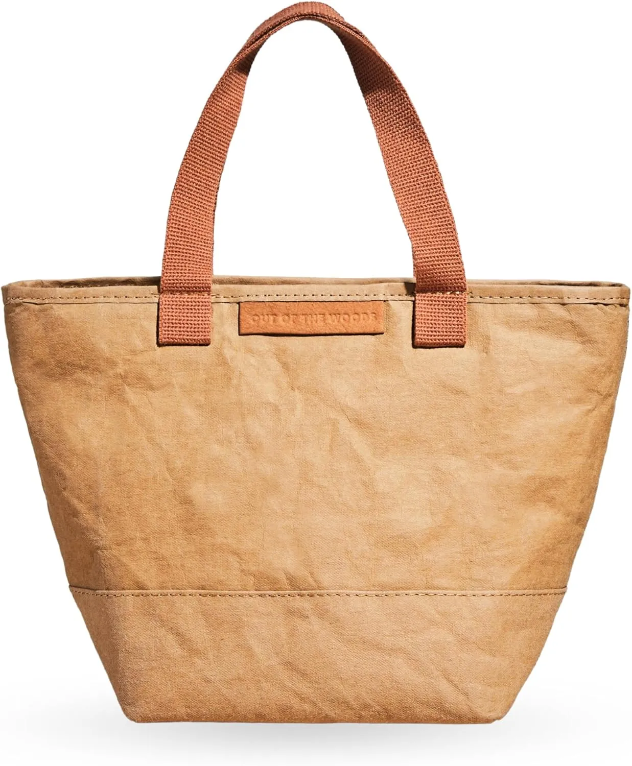 Out of the Woods Mini Shopper Lunch Cooler, Reusable and Eco-Friendly, Brown