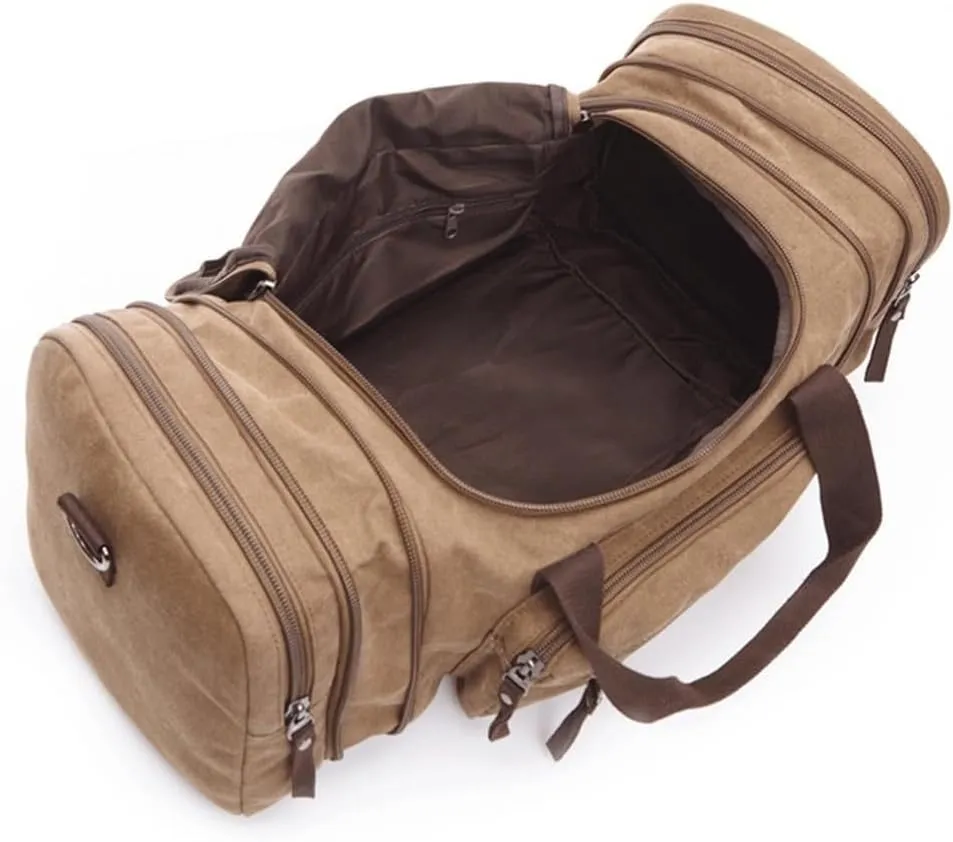 Oversized Waterproof Duffel Bag Canvas Duffle With Adjustable Shoulder Strap Carry On for Men For Overnight Trips