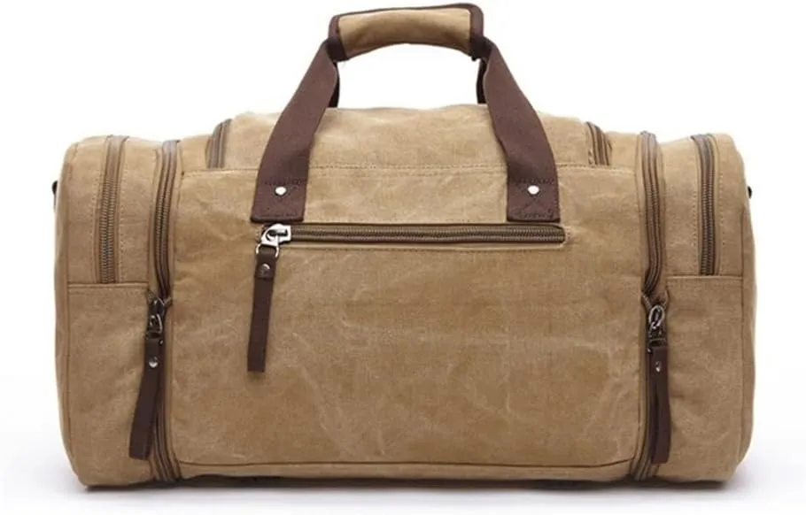 Oversized Waterproof Duffel Bag Canvas Duffle With Adjustable Shoulder Strap Carry On for Men For Overnight Trips
