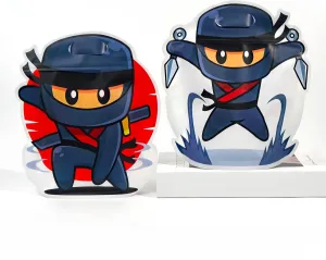 OWLSOME 20 Pcs Ninja Goodie Bags 10.24X9X3.15'', Grip n’ Seal gift bags with Stand-up Bottom for Culture Event and Birthday party