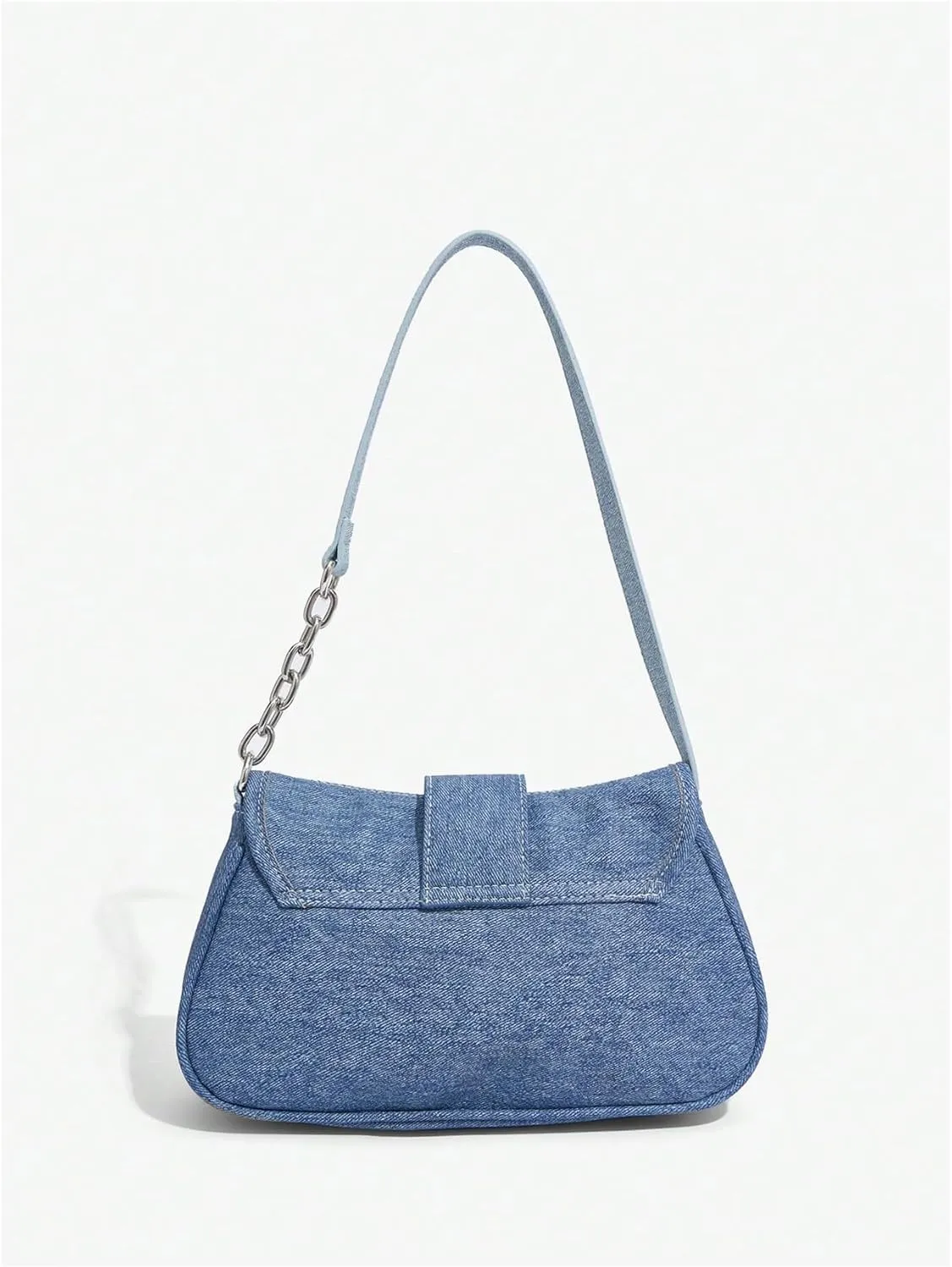 OYOANGLE Women's Y2K Color Block Hobo Shoulder Bags Top Handle Small Clutch Totes Denim Canvas Shoulder Crossbody Bags
