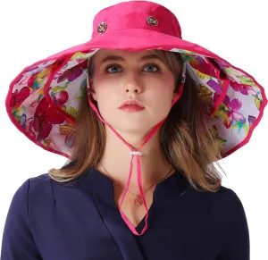 Packable Extra Large Brim Floppy Sun Hat Reversible UPF 50  Beach Sun Bucket Hat