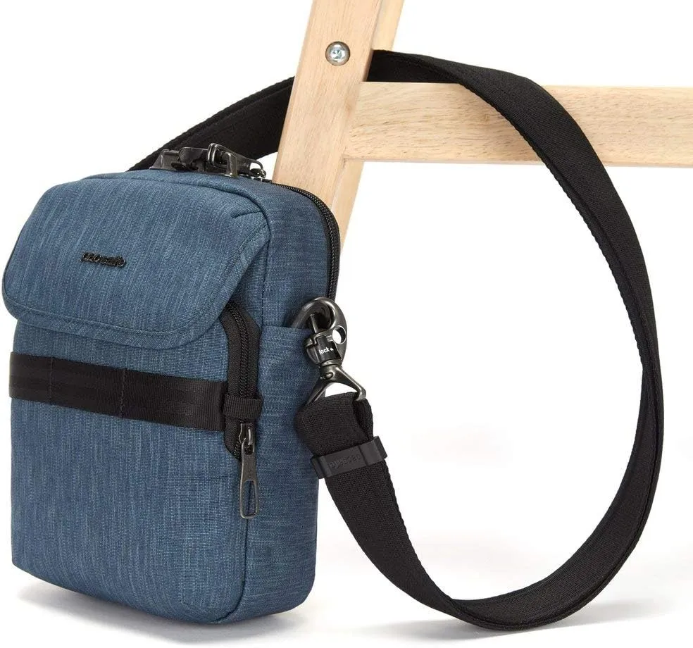 PacSafe Men's Metrosafe X Anti Theft Compact Crossbody-Fits 7" Tablet, Dark Denim