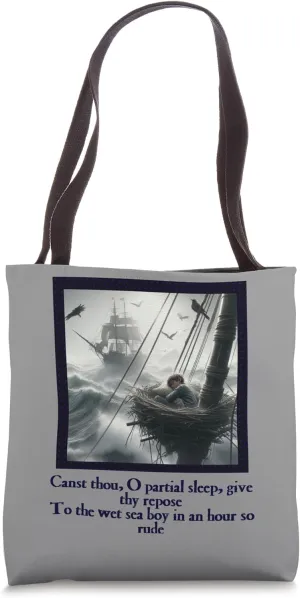 Partial Sleep Repose Wet Sea-boy Hour Rude Uneasy Lies Head Tote Bag