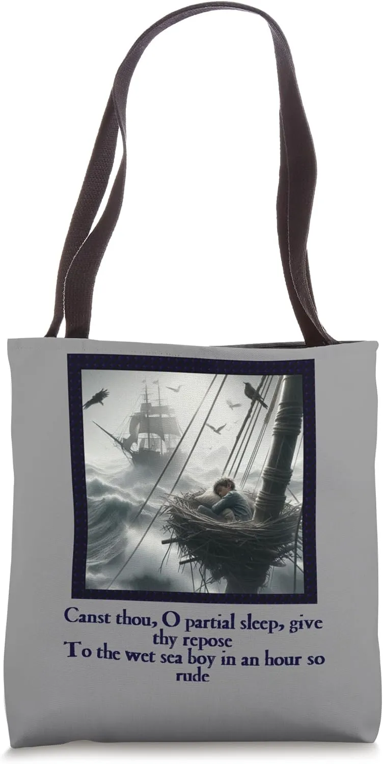 Partial Sleep Repose Wet Sea-boy Hour Rude Uneasy Lies Head Tote Bag