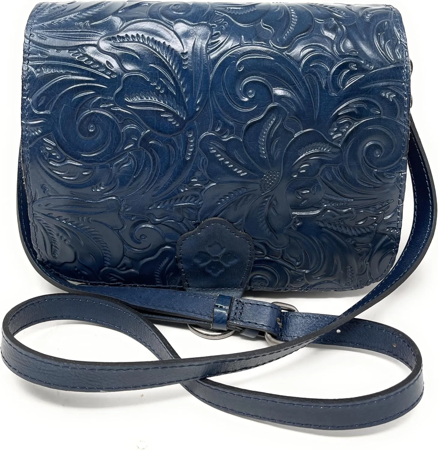 Patricia Nash Tooled Leather Ilina Flap Crossbody Bag