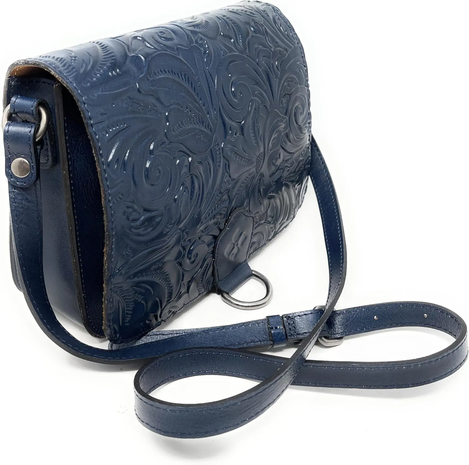Patricia Nash Tooled Leather Ilina Flap Crossbody Bag